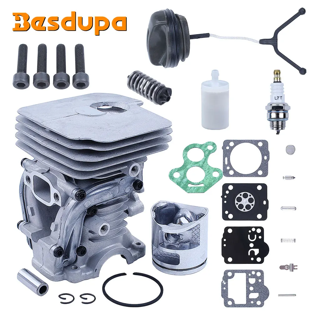 Kit Di Riparazione Carburatore Pistone Cilindro 41Mm Per Husqvarna 435 435E 440 440E 440 Ii 135 140 Tappo Carburante Motosega Molla Av 504735101