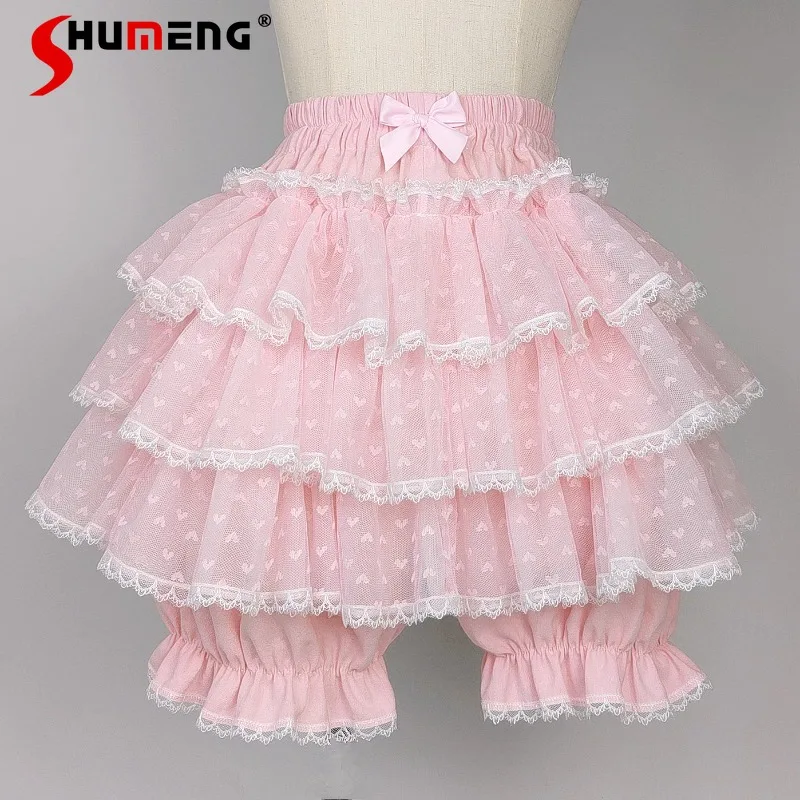 

Lolita Pumpkin Short Pants JK Leggings Safety Pants Cake Dress Summer Rojita Japanese Style Outdoor Lantern Shorts Women Clothes