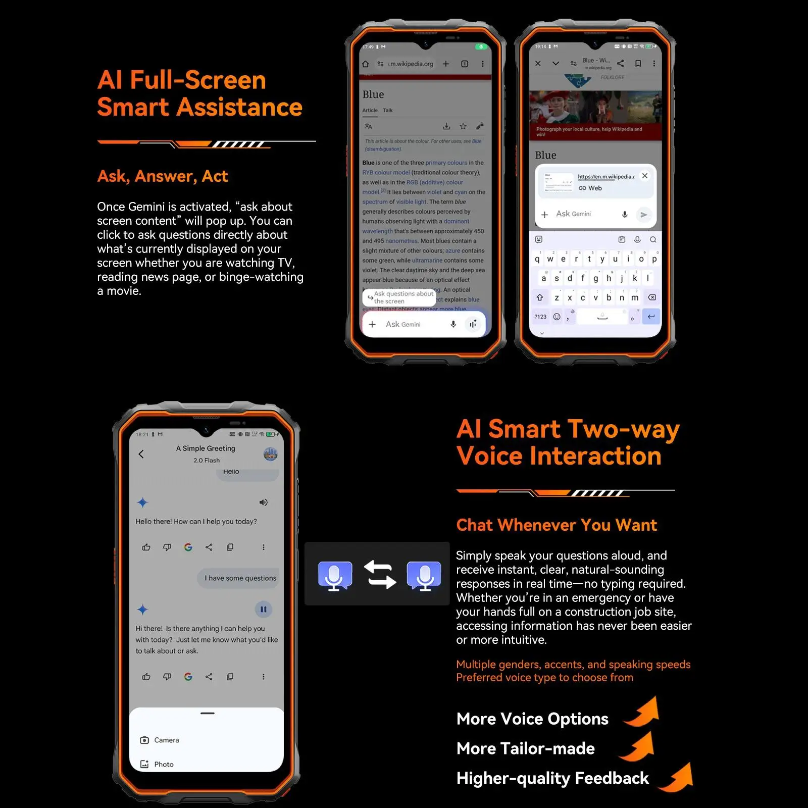 Blackview Oscal Marine 2 Smartphone 4GB+64GB/ 8GB+128GB 11000mAh Battery 6.56'' 90Hz Mobile Phone 16MP Camera 18W NFC Android 15