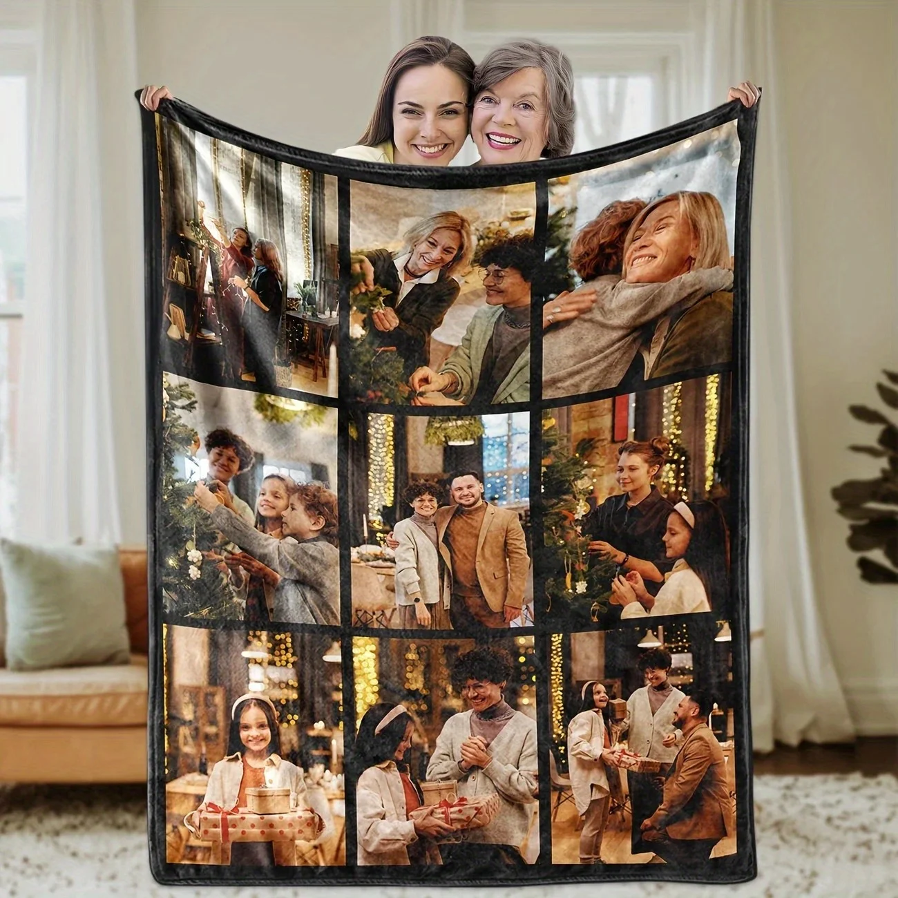 Personalized 9-Photo Fleece Blanket - Custom Multi-Image Soft Warm Gift for Friends Family Couples Personalized 9-Photo Fleece Blanket - Custom Multi-Image Soft Warm Gift for Friends Family Couples