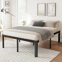 14in High Queen Bed Frame No Box Spring Needed, Heavy Duty Metal Platform Bed Frame Queen Size with Round Corners 2