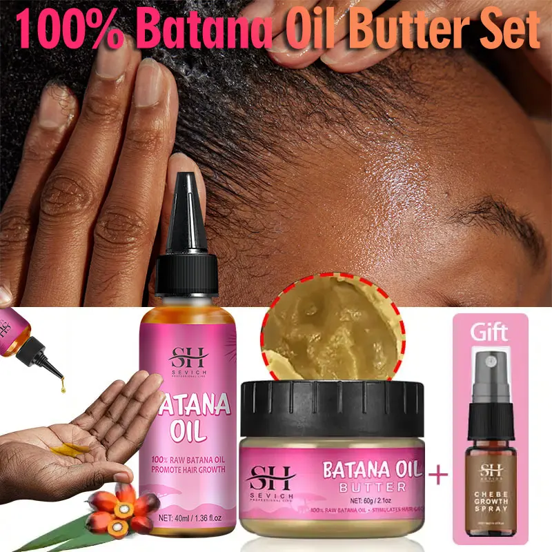 Hair Growth Serum 5pcs Honduras Batana Oil Hair Growth Set African Fast Hair Growth Batana Mask Anti Loss Break Regrowth Treatment