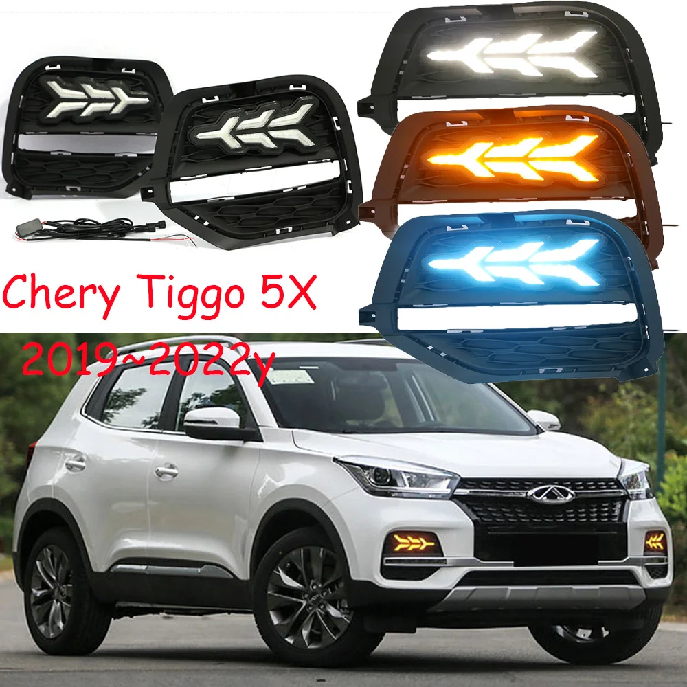 

car bumper headlamp Chery Tiggo 5X headlight 2019~2022y LED DRL Chery Tiggo X5 daytime running light head light