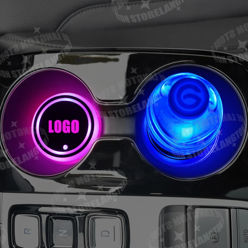 퓨전 트랜짓 커스텀 캠핑카 밴 mk6 mk7 로고 자동차, USB 컬러 워터 코스터 자동차 인테리어 앰비언스 조명 매트 장식