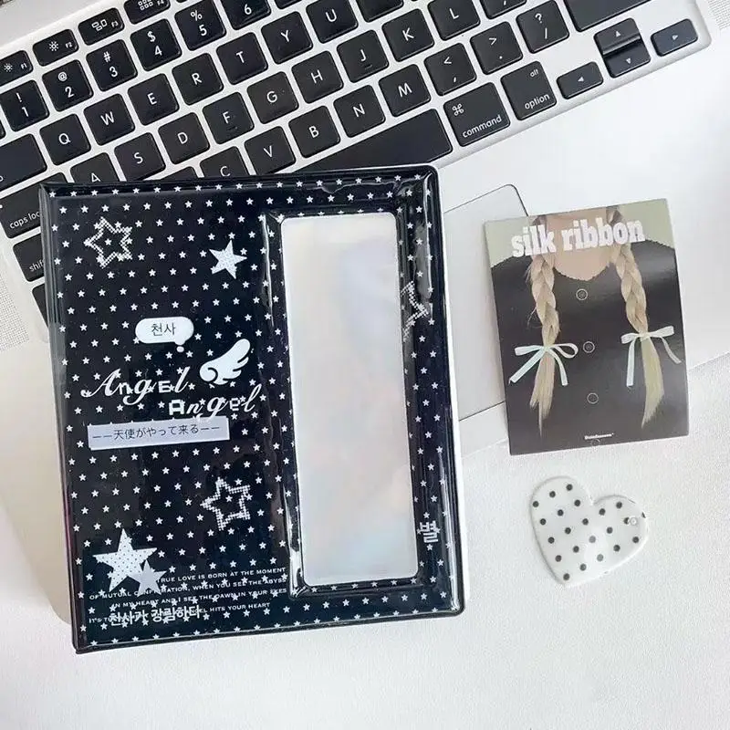 INS Koreanische Mode Herz-Leben 4-Fächer-Album Niedliches Mädchen-Idol Fotoaufbewahrungskarten-Buch 3-Zoll-Kartenhalter Geschenke – Detail 3