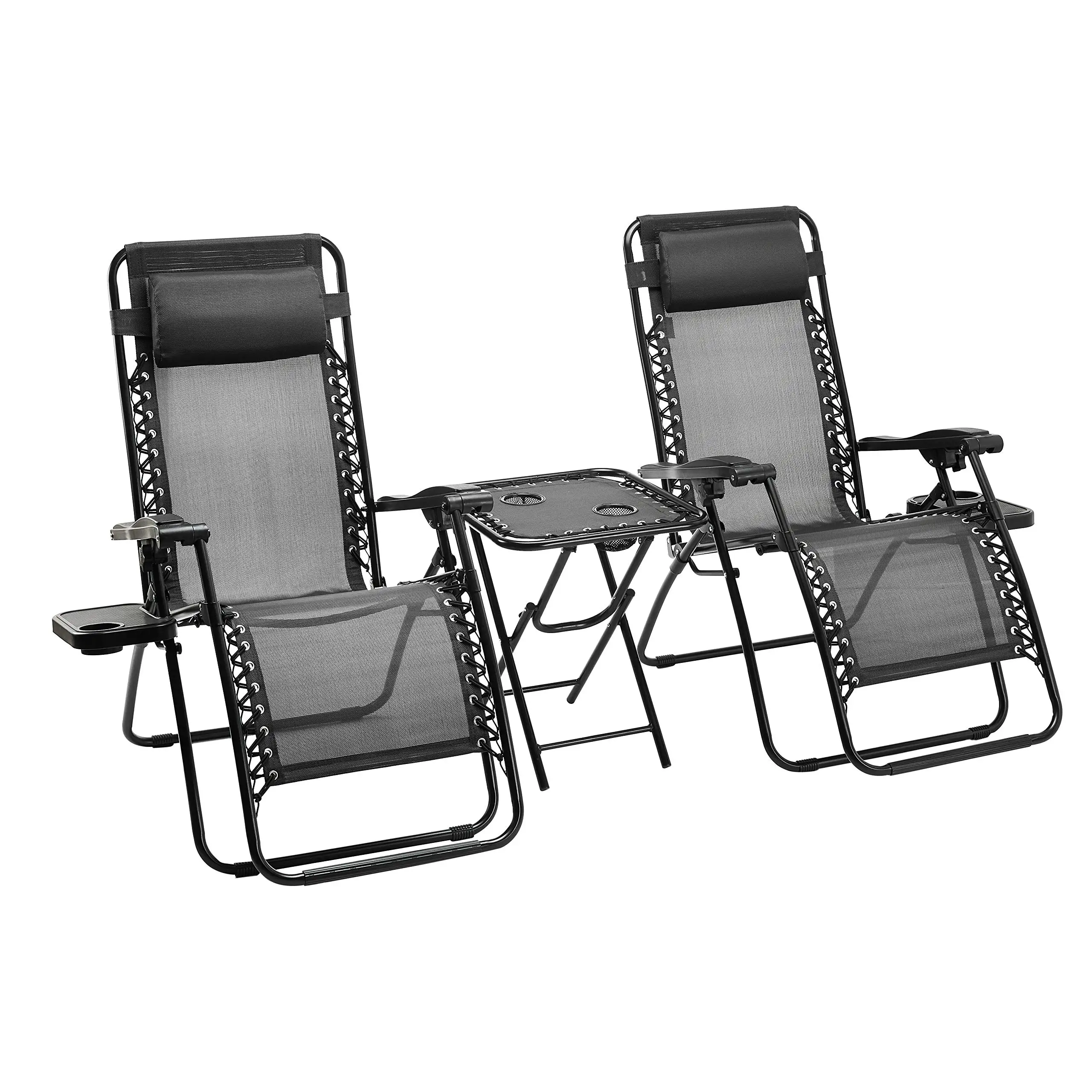Outdoor Adjustable Zero Gravity Folding Reclining Lounge Chair