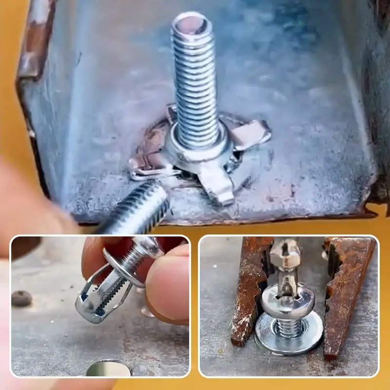 20-50pcs M4 Expansion Screw Petal Nuts Rivet Lock Jack - Plastic