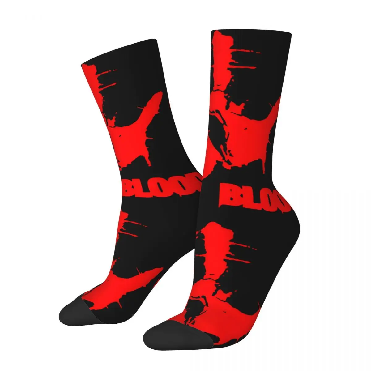 

Funny Crazy compression Cool Sock for Men Hip Hop Vintage B-Back 4 Blood Happy Quality Pattern Printed Boys Crew Sock Novelty