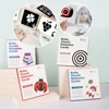 Montessori Baby Visual Stimulation Card Toy Black White Flash Cards High Contrast Visual Stimulation Learning Toys for Children 2