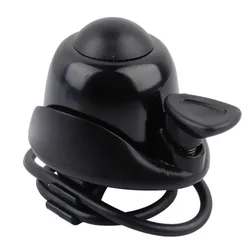 Aluminum Alloy Loud Bicycle Bell with 360° Rotating Handlebar Mount (Black)
