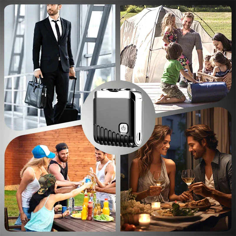 1PC Men's Mini Electric Razor Double Blade Head Portable Travel Shaving Type-c Rechargeable Pocket Shaver