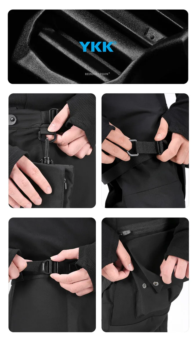 Reindee Lusion 22AW Outdoor adjustable waterproof cargo pants removable straps techwear warcore gorpcore