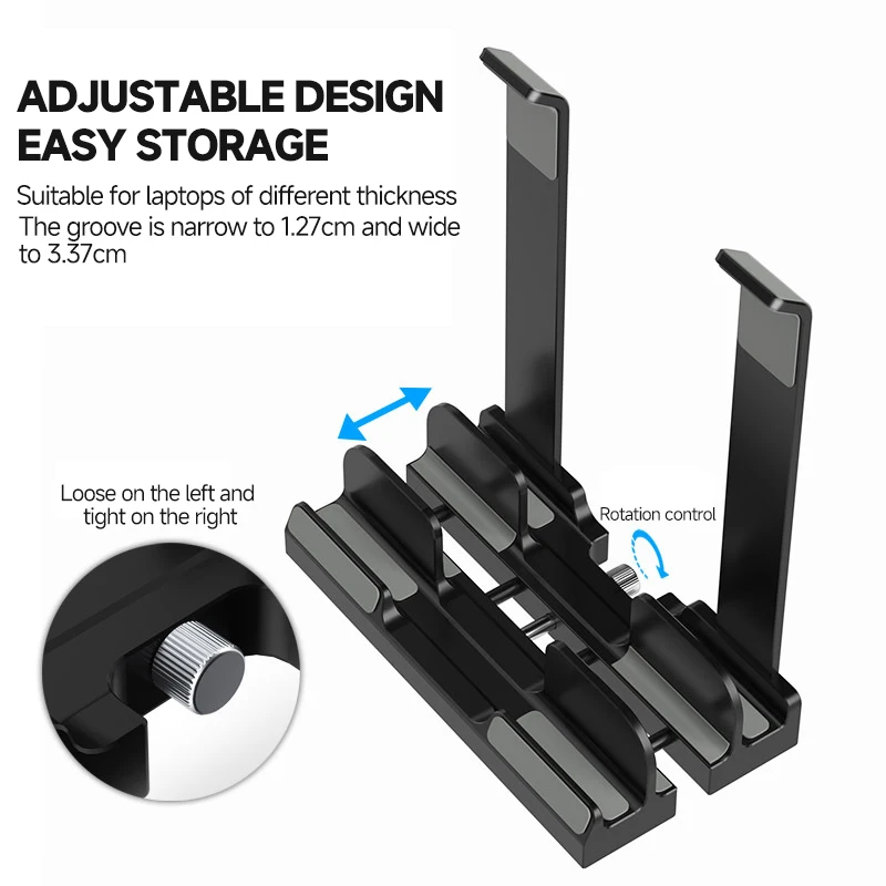 Suporte Vertical para Laptop Suporte de Mesa com Suporte Ajustável para Macbook Superfície Samsung hp Dell 13173 Polegadas em - Imagem 2