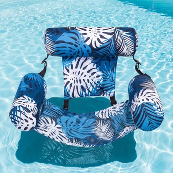 Sloosh Leaf Design Lettino Galleggiante Gonfiabile per Adulti, Sedia Galleggiante Portatile per Feste Estive in Spiaggia, Lago e Piscina
