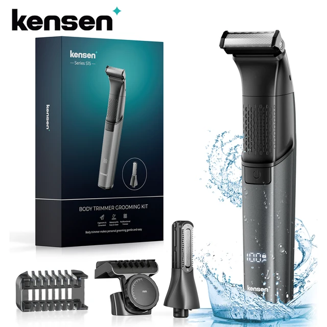 Kensen S15 Electric Hair Trimmer Kits Hair Clipper For Men Rechargeable Body Hair Shaver Cordless Beard Haircut Machine Barber 1