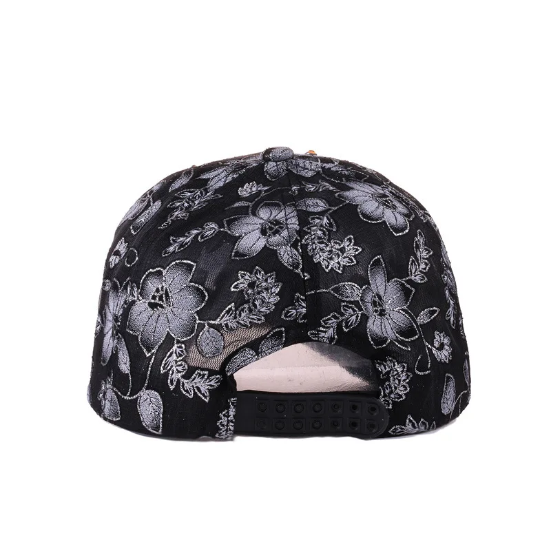 Frauen Baseball Kappe Blume Schmetterling Strass Spitze Atmungsaktive Sonnenschirm Gebogene Krempe Mode Kappe Street Dance Party Casual Neue – Detail 8