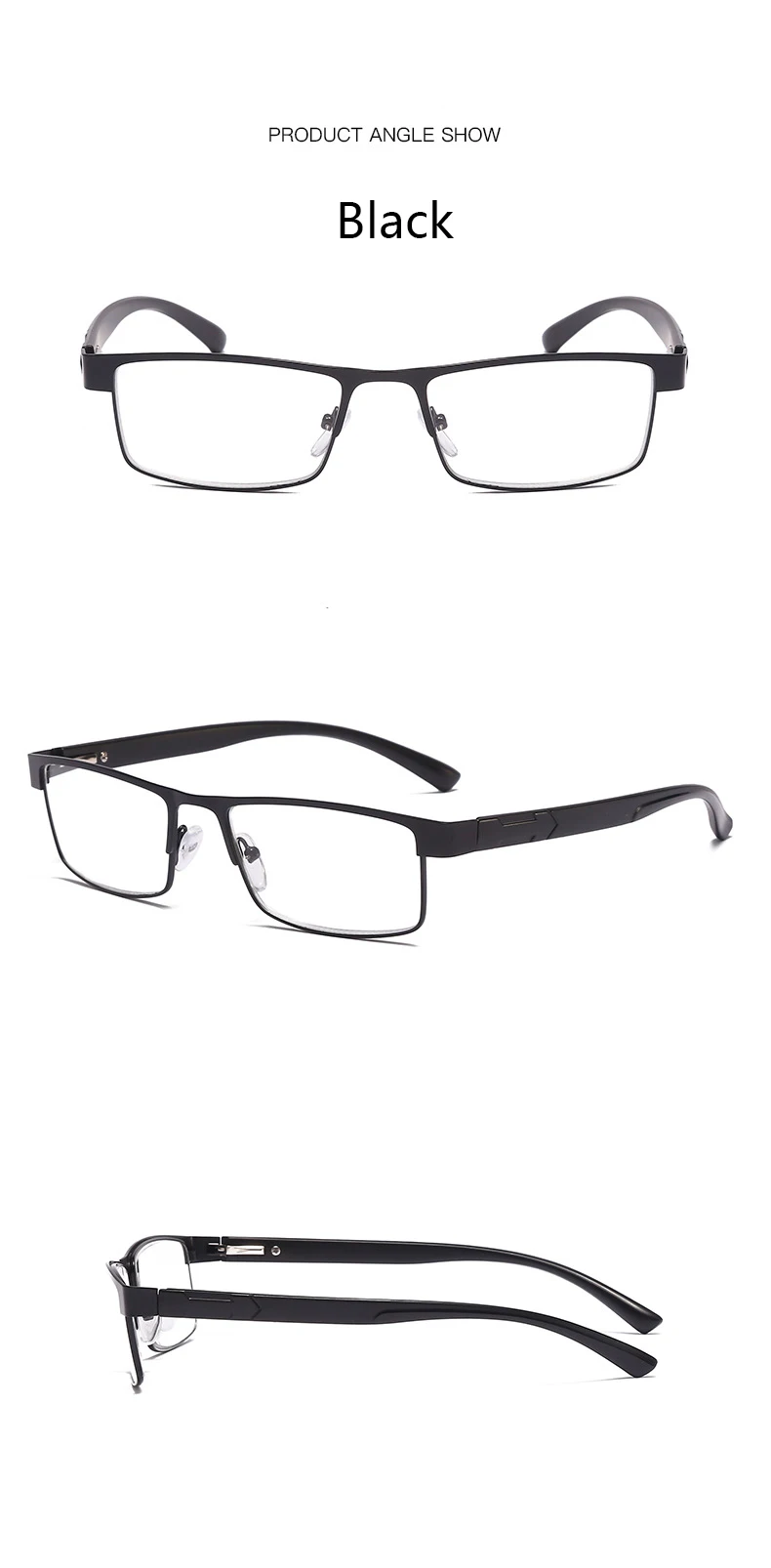 Lesebrille für ältere Menschen Modische Lesebrille mit optischen Metallrahmen für Männer und Frauen 035 – Detail 4