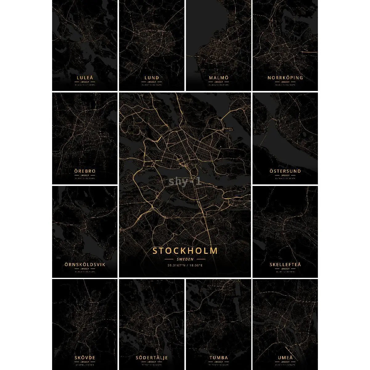 

Lulea Швеция винтажный постер с картой Природа Путешествия Вдохновленный Настенный декор для гостиной спальни офиса элегантный Декор для дома