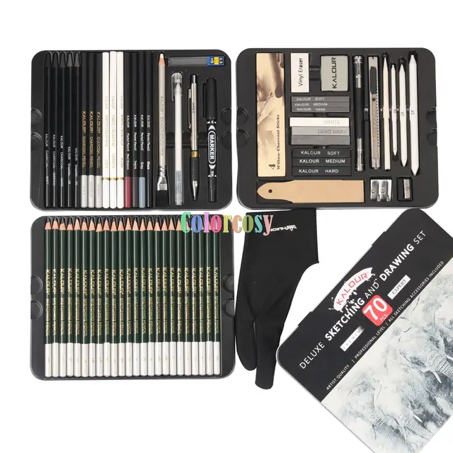 Kalour 96 Pack Drawing Set Sketching Kit,include 72 Indonesia