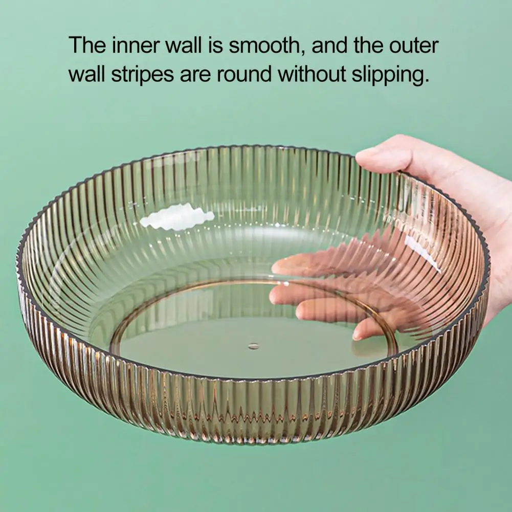 Salad Bowl Practical Snack Serving Plate Large Capacity Food Storage Tray Vegetable Fruit Plate Easy to Clean Fruit