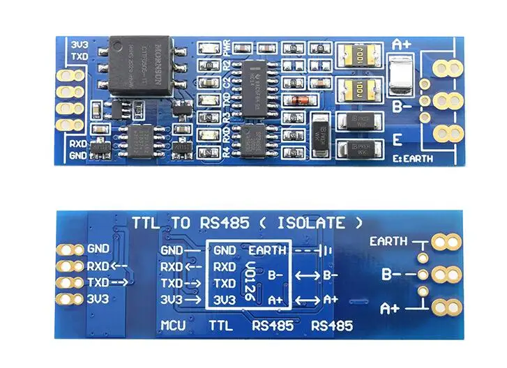 Immersion gold ttl to RS485 TO TTL module Isolated microcontroller serial UART automatic flow control Industrial module pcb board pcb board assembly printed circuit board