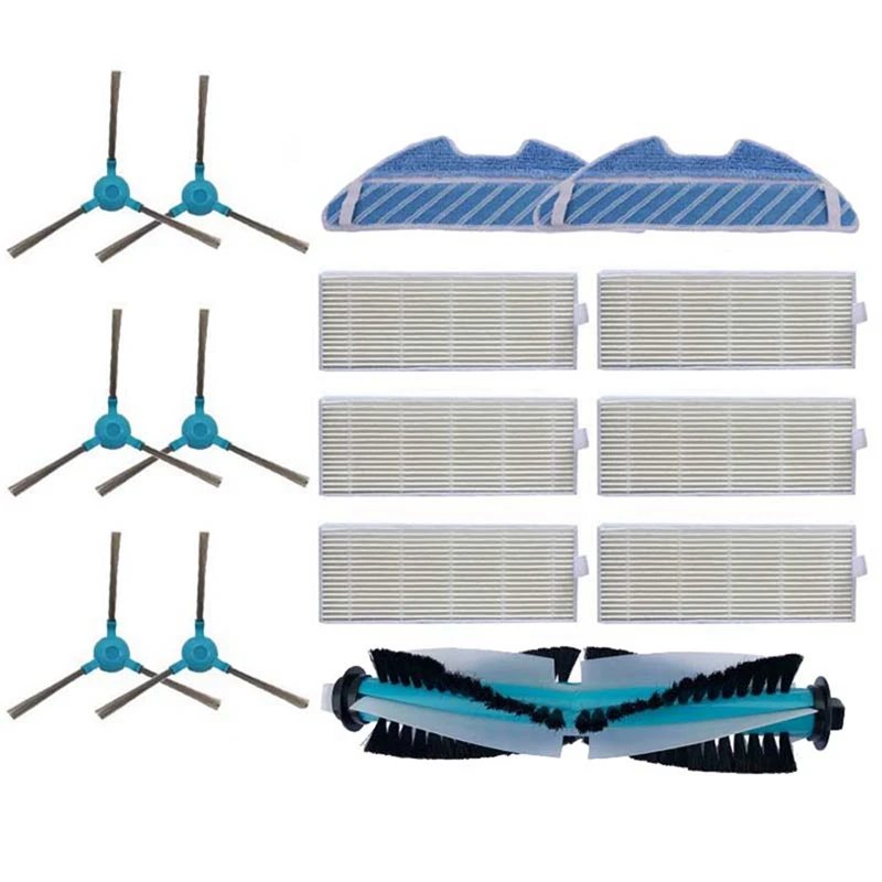 

Замена для Conga 1290 1390 Robot HEPA Filter Mop Rag Cloth, основной ролик, боковая щетка