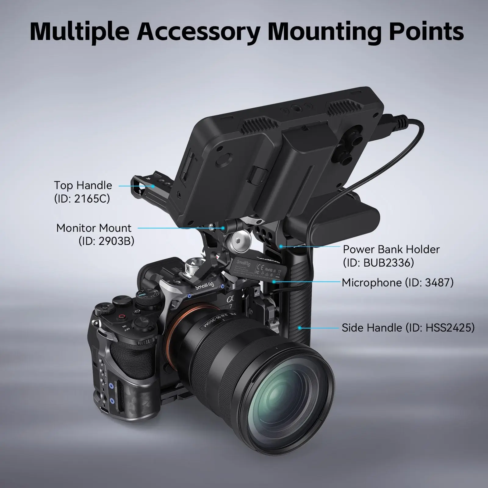 Smallrig リグ ケージ Rhinoceros Amazon | SmallRig Alpha 7R V/Alpha 7 IV/Alpha 7S III用