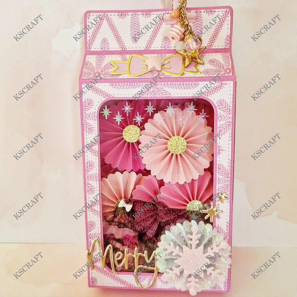 Description Picture 2 of itemKSCRAFT Hot Cocoa Gift Pouch Cutting Dies Stencils for DIY Scrapbooking Decorative Embossing DIY Paper Cards