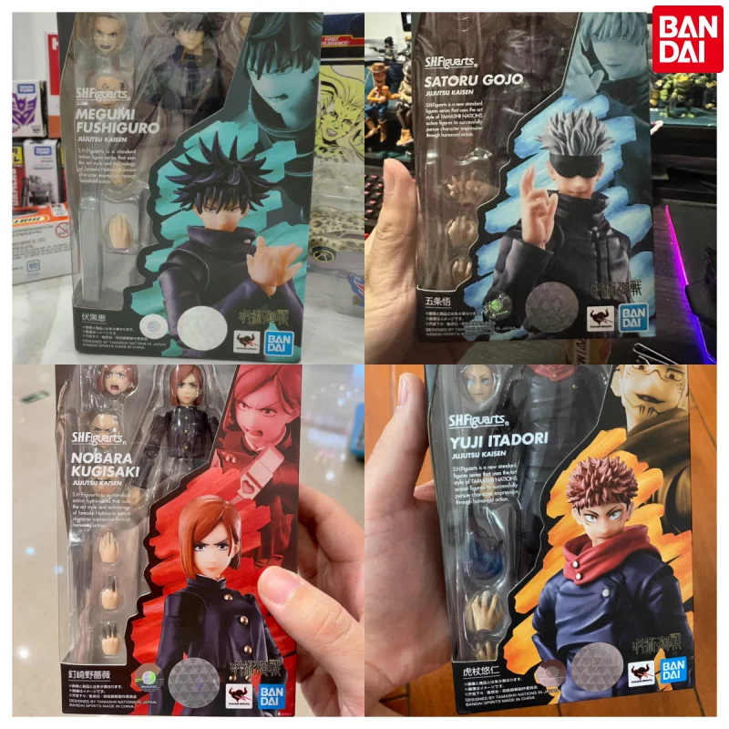 

Original Bandai Jujutsu Kaisen Shfiguarts Figure Itadori Yuji Fushiguro Megumi Gojo Satoru Kugisaki Nobara Anime Toy Dolls Model