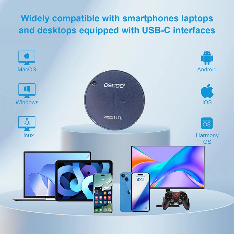 OSCOO SSD MD008 M.2 2242 PCIe3.0 10Gbps External Magnetic SSD Type