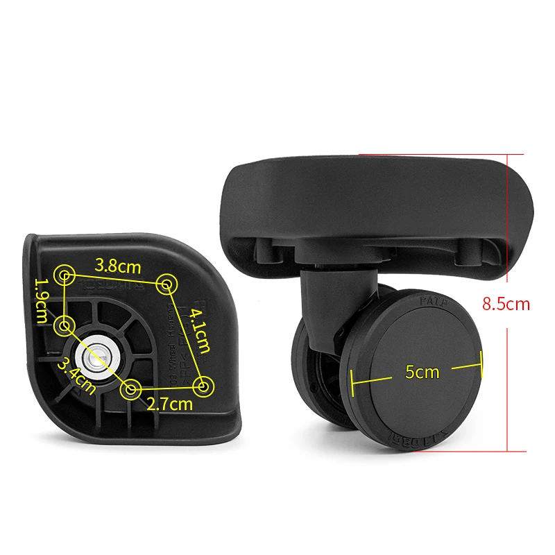 Universal-Rollensatz SJ.TOBOL/T09 Ersatzräder für Handgepäck-Koffer und Reisetaschen, Zubehör für 20-30 Zoll Größen – Detail 1