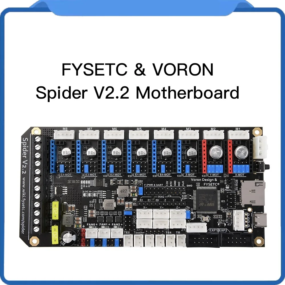 

New Spider V2.2 Motherboard 32Bit Controller Board TMC2209 3D printer Part VS Octopus Replace For Voron 2.4 Voron Trident