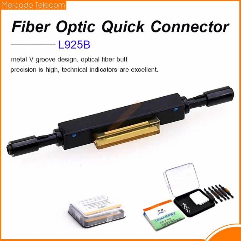 Brand New L925B Fiber Optic Quick Connector Optical Fiber Mechanical Splice for Drop Cable cold connector brand new viborg high end 5n flat ofc speaker cable banana to banana spade connector for amplifier speaker audio hifi diy