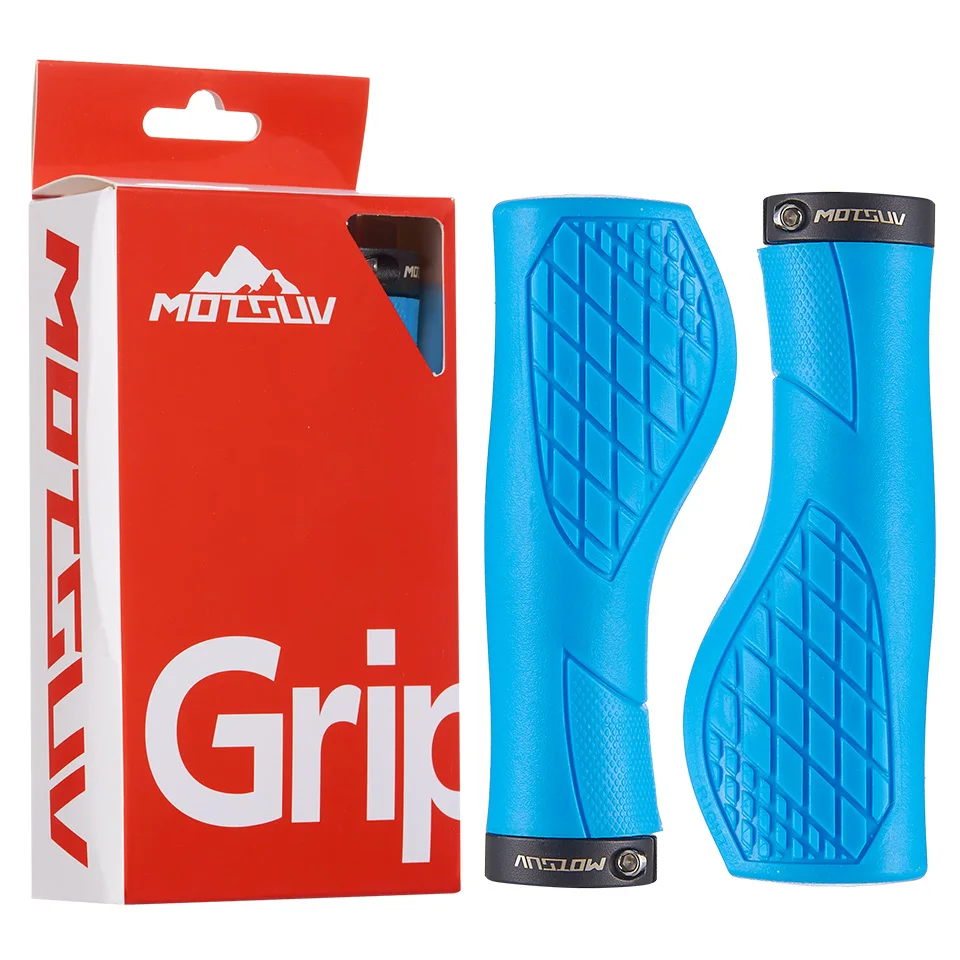 Premium Non-Slip Rubber Mountain Bike Handlebar Grips - Soft, Comfortable, Lockable Design (2-Pack)