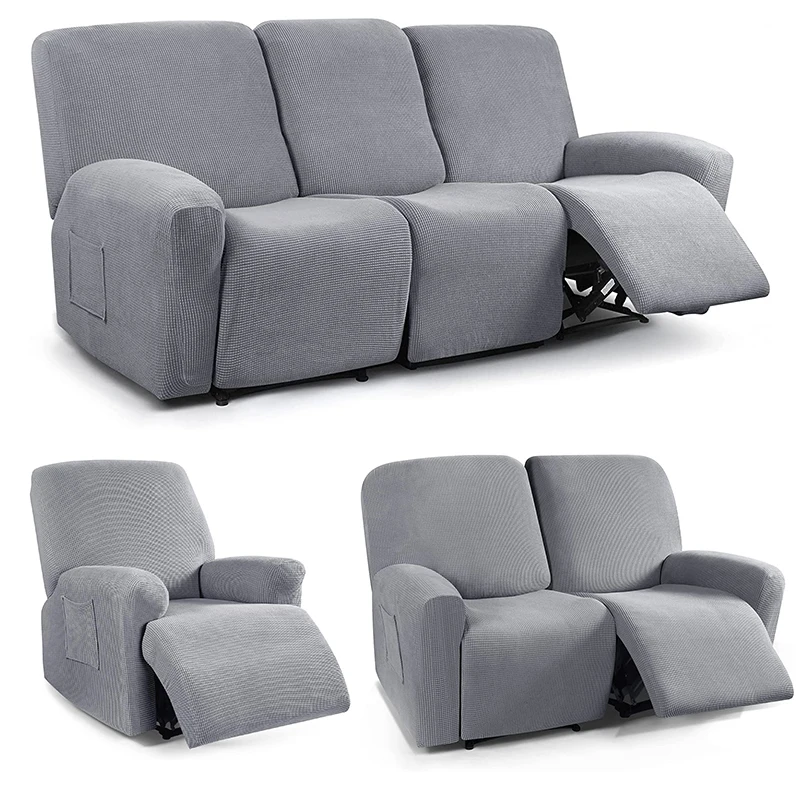 1/2/3 Seater Spandex Recliner Cover Stretch Reclining Sofa Elastic Relax Armchair Couch Slipcover |