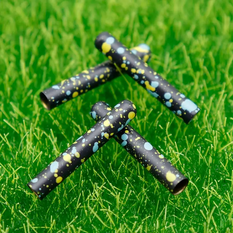 Weiou Lacets Aglets 100pcs Wholesale 22*3.5MM Boot String Thiny Black Heads Colored Spray Spots Tape Ends Sport Rope Metal Tips