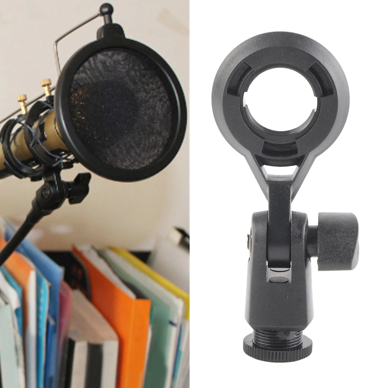 Portable Microphone Holder Anti Vibration Mount Adapter Socket Easy Install Removable for Recording Studio