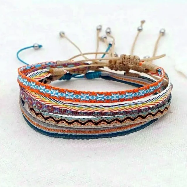 Syleia Colorful Friendship Bracelets Fashion Jewelry Set of 8 Party favors:  Buy Online at Best Price in UAE - Amazon.ae