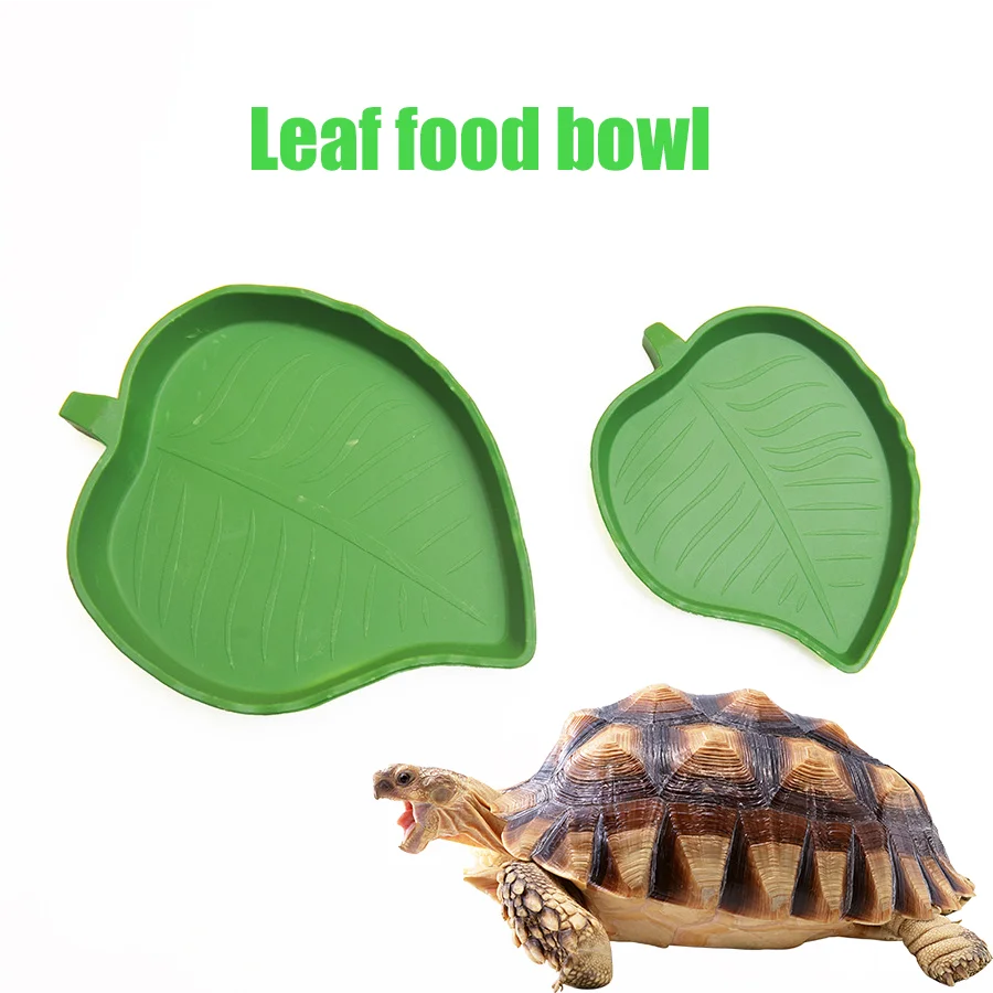 Leaf Reptile Food Water Bowl Reptile Food Water Bowl Tortoise Habitat Accessories Water Plate For Turtle Lizards Hamsters Snakes
