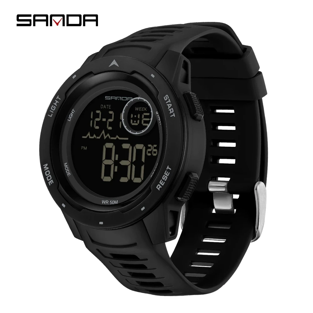 SANDA Top Brand Sports Men Watches Fashion Countdown Waterproof LED Digital Watch Man Military Wristwatch Relogio Masculino 2125