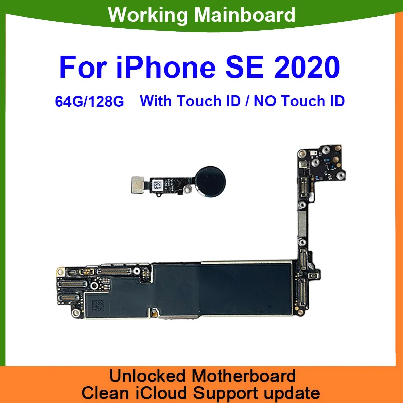 

Полностью протестированная материнская плата для iPhone SE 2020 64 Гб/128 ГБ с Touch ID разблокированная материнская плата iCloud очищенная плата бесплатная доставка