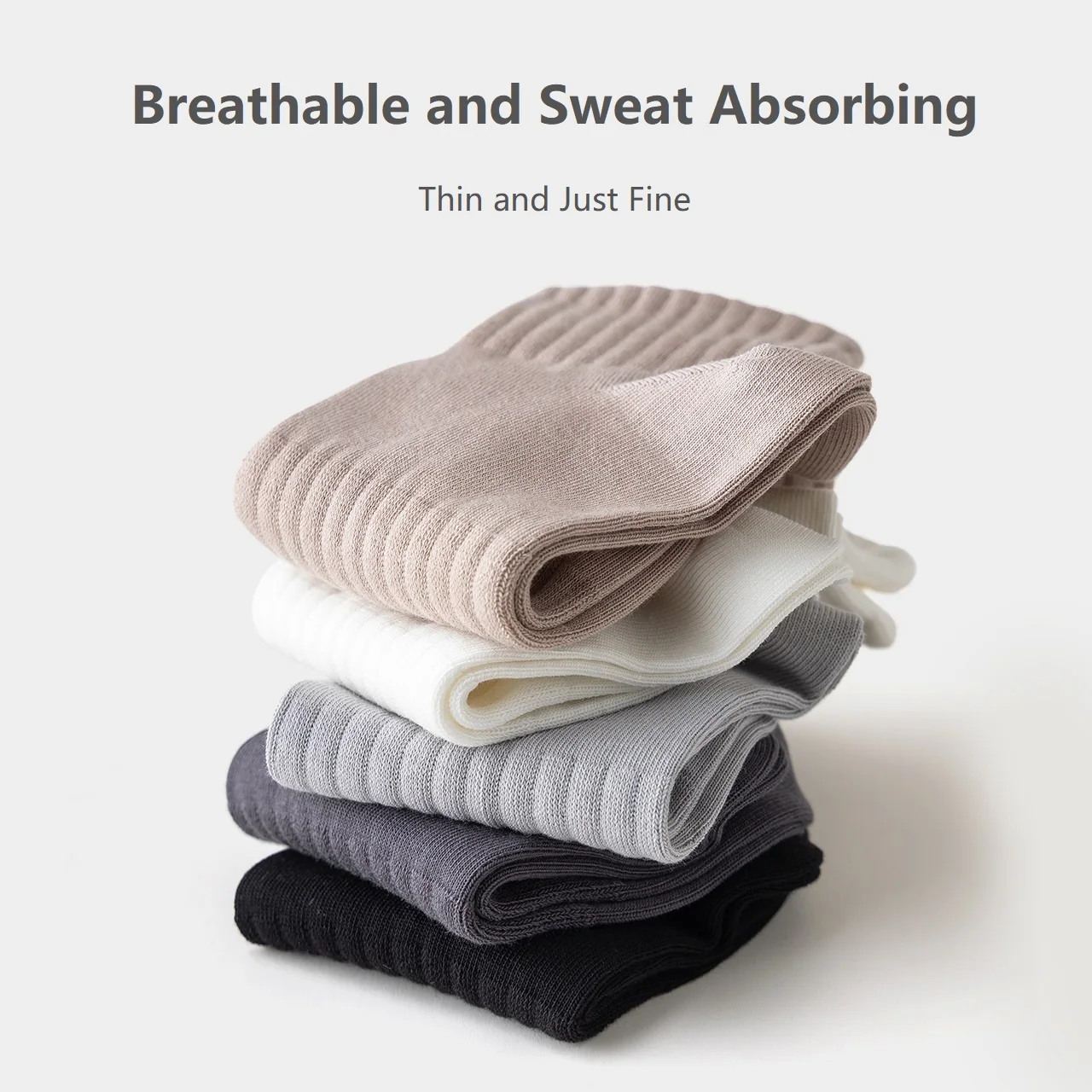 Caramella-Men's Short Cotton Socks, Black, White, Colorful, Middle Tube, Breathable, Spring, Autumn, Summer, Wholesale, CM530457