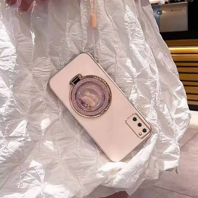 Circular Support Plating Phone Case Cover