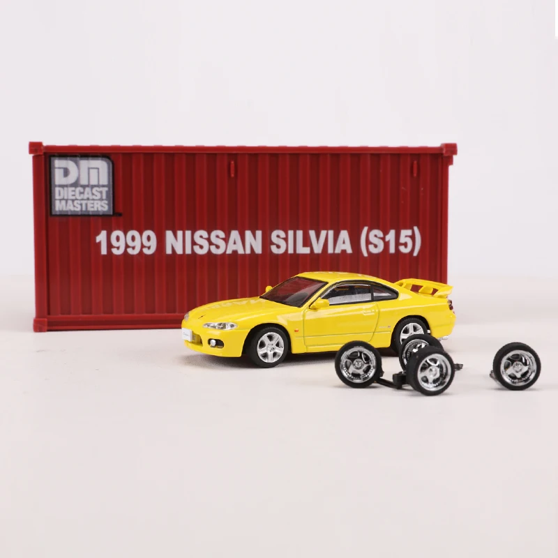 1:64 Nissan Silvia S14 S15 DieCast  Alloy Car Model Container Trucks