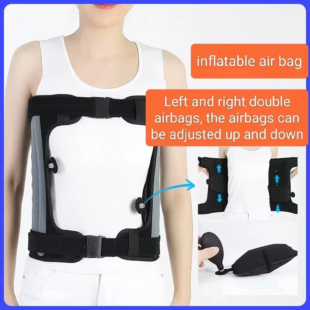 1PCS TLSO Inflatable Fixed Spinal Brace,Pain Relief &Straightener for Fractures Lightweight & Adjustable Back Brace for Kyphosis