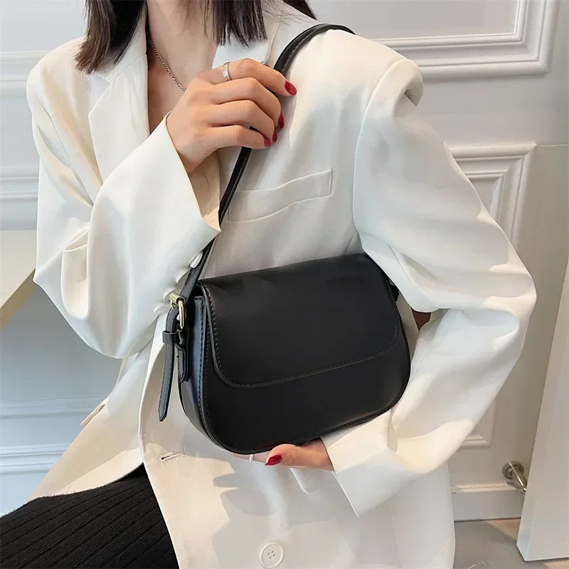 Advanced Texture Retro Small Saddle Bag Women 2026 New Popular All-Match Messenger Bag Fashion Underarm Bags Square Sling Bag