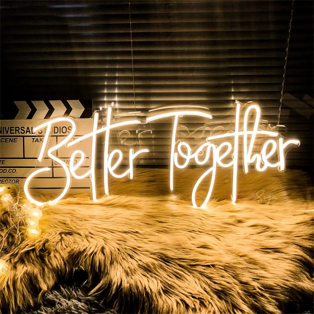 60cm Wedding Neon Led Sign Large Size Neon LED Sign Wedding Decor Room Neon Lights Birthday Party Decor Wall Hanging Sign