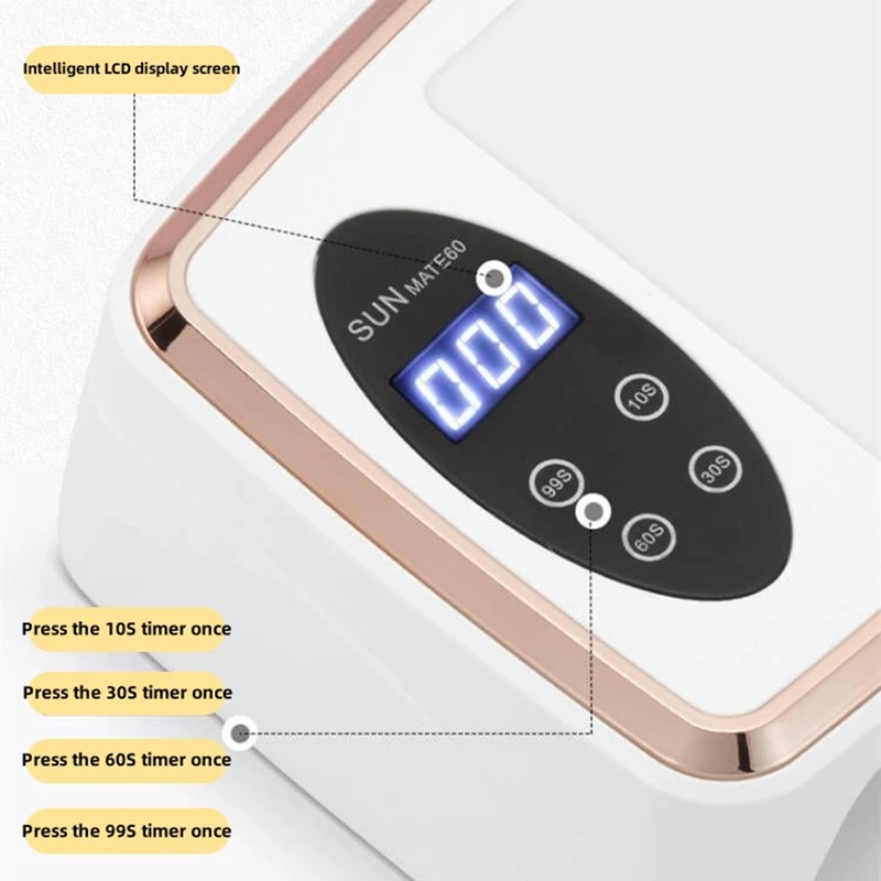 90 LEDS Nail Dryer LED Nail Lamp UV Lamp for Curing All Gel Nail Polish Motion Sensing Manicure Pedicure Salon Tool Big Space 5