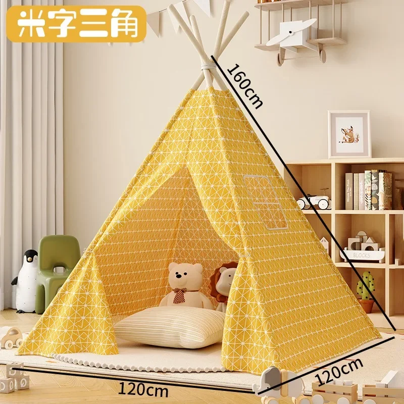 Tents for Kids Indoor Household Play House Wigwam for Children Portable Folding Tipi Teepee Girl and Boy Castle Play Tents 2