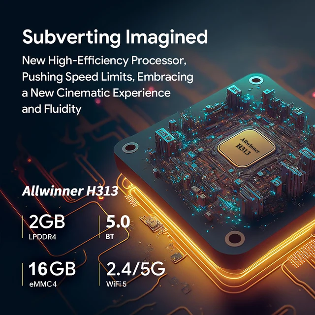 Android13 Smart TV Box AllwinnerH313 Netflix Streaming Bluetooth Media Player 2GB16GB 2.4G&5GWifi 4K HD Multi Language Player 4